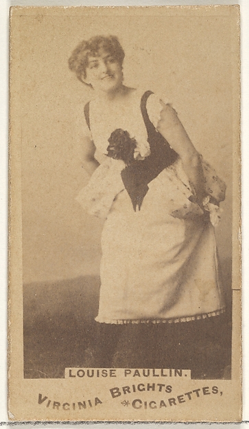 Allen & Ginter, Louise Paullin, from the Actors and Actresses series (N45, Type 1) for Virginia Brights Cigarettes