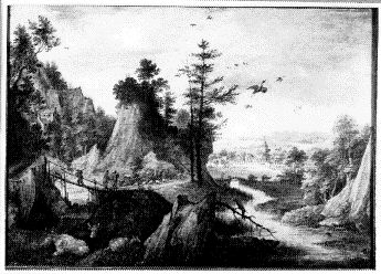 Gillis d'Hondecoeter, mountain Landscape