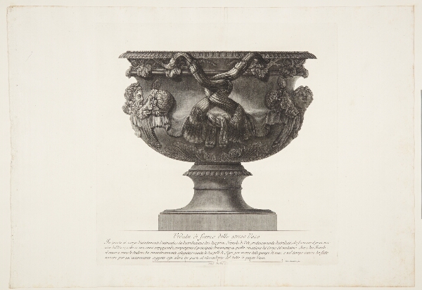 Giovanni Battista Piranesi, Den såkaldte Warwick-vase, set fra siden