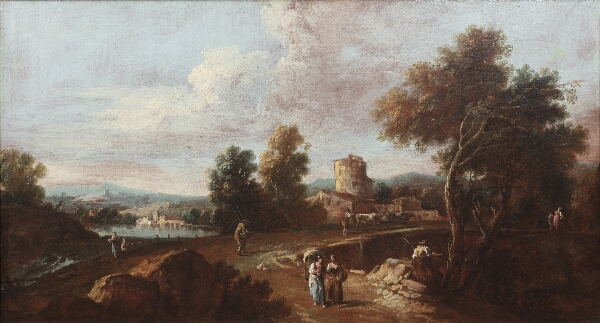 Giuseppe Zais, Italiensk landskab med figurer og kvæg