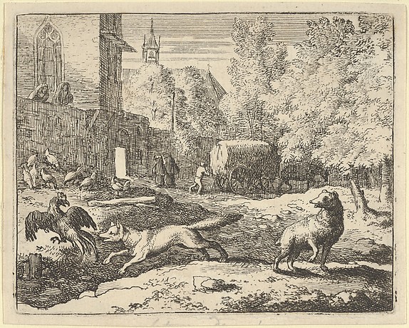 Allart van Everdingen, Renard Wants to Find a Rooster from Hendrick van Alcmar's Renard The Fox