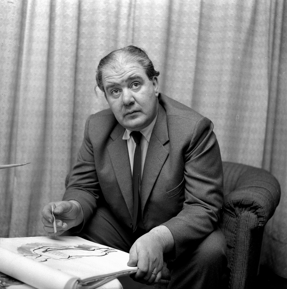 Örebro Kuriren, Harry Thomander, målare. 24 oktober 1958.