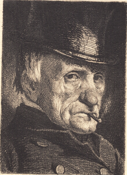 Frans Schwartz, Mand med hat og cigar