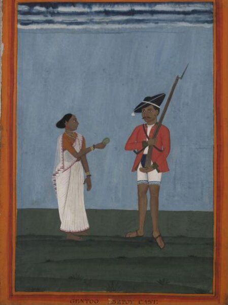 Unknown, A South Indian sepoy and his wife