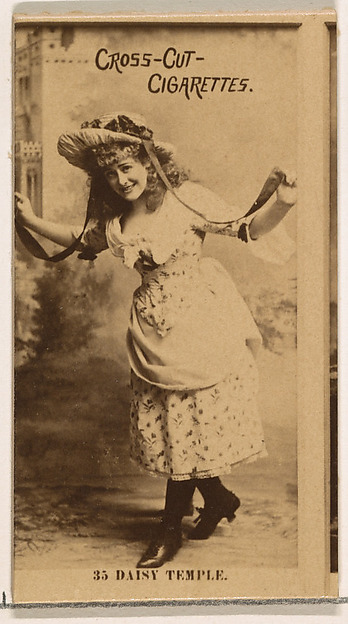 W. Duke, Sons & Co., Card Number 35, Daisy Temple, from the Actors and Actresses series (N145-2) issued by Duke Sons & Co. to promote Cross Cut Cigarettes