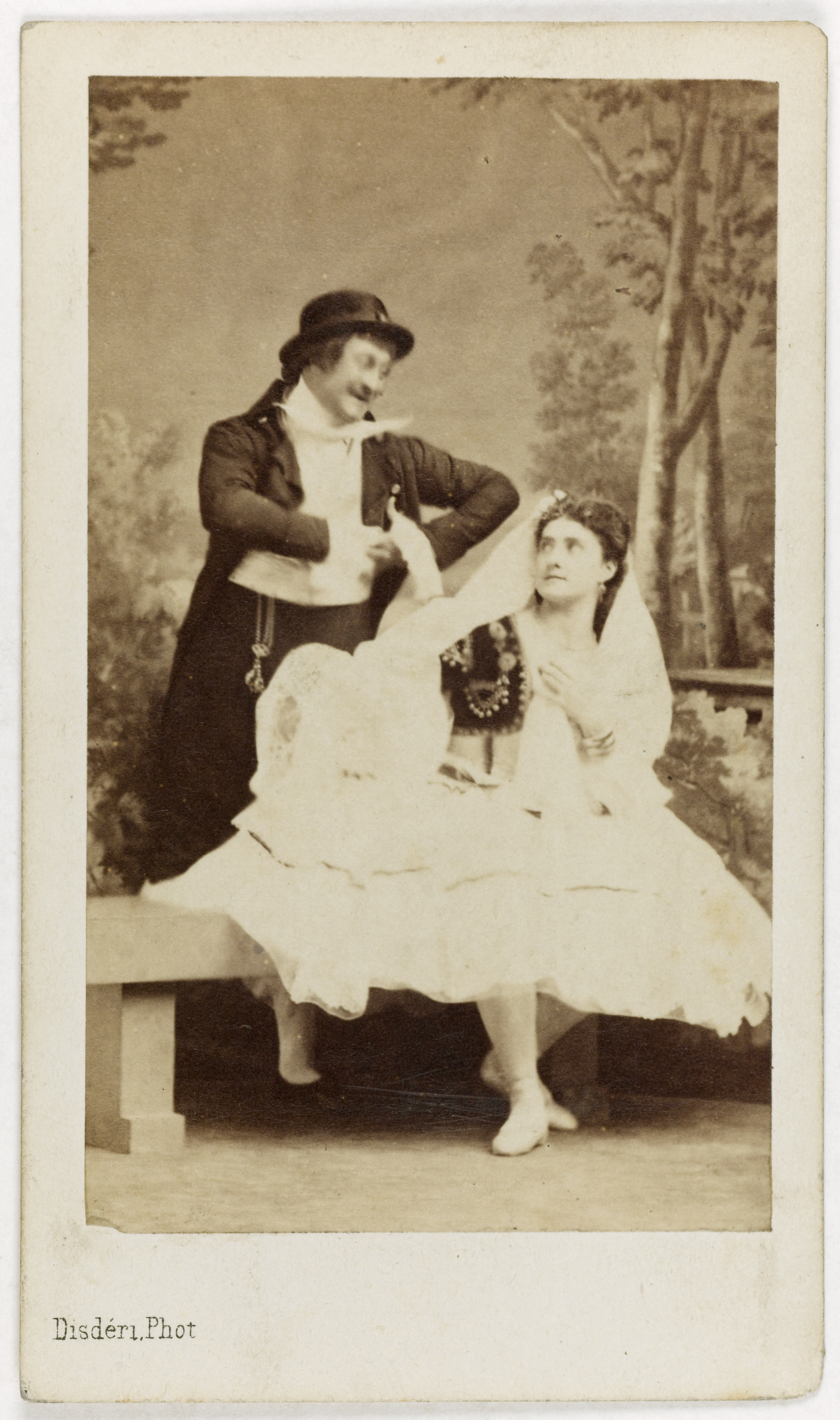 André-Adolphe-Eugène Disdéri, Portrait de Mlle Ernestine Urban, danseuse