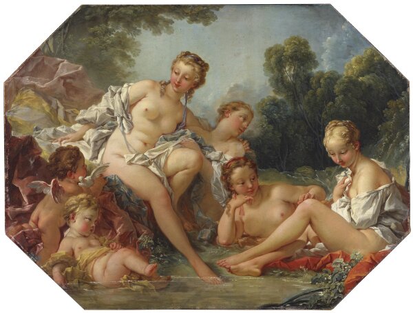 François Boucher, Venus i badet omgiven av nymfer och amoriner