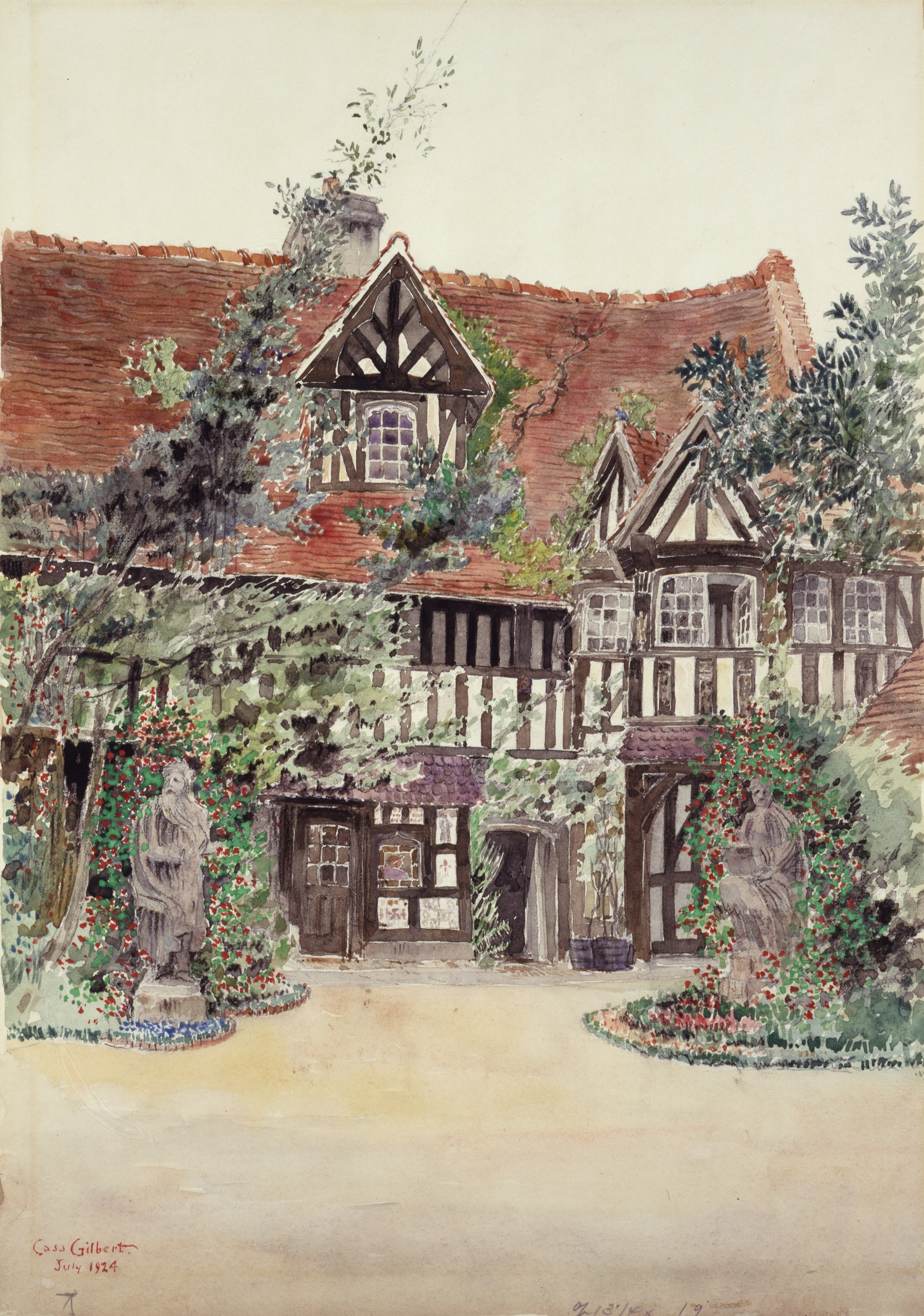 Cass Gilbert, The Smaller Courtyard, Hotel Guilleaume le Conquerant, Dives, France