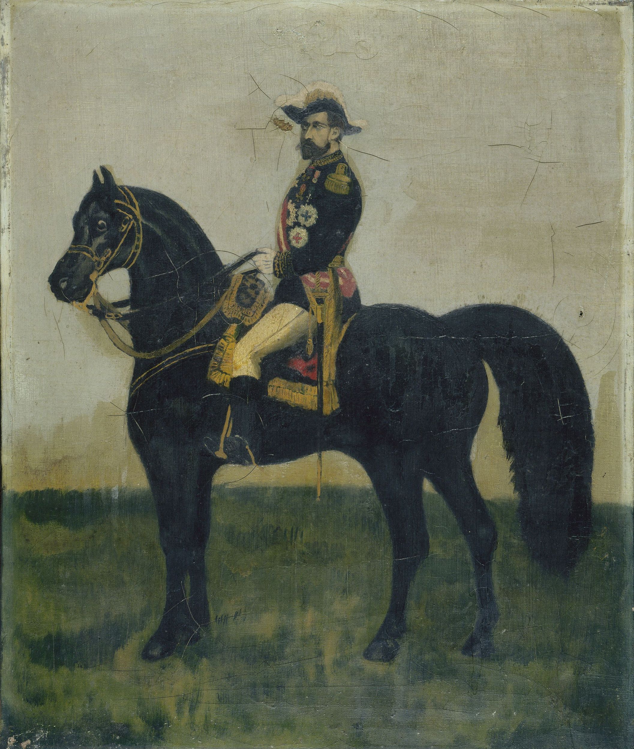 Anonyme, Portrait équestre du Général Boulanger (1837-1891), homme politique.