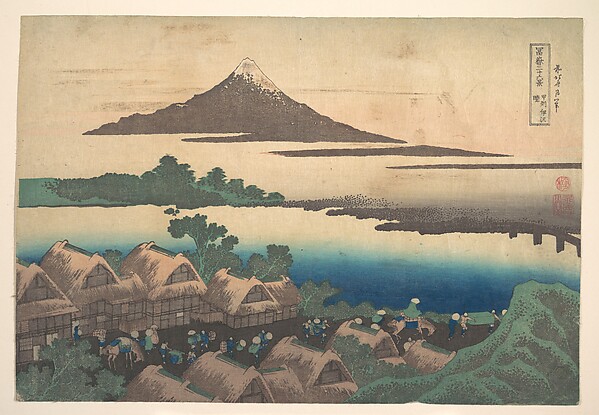 Katsushika Hokusai, Dawn at Isawa in Kai Province (Kōshū Isawa no akatsuki), from the series Thirty-six Views of Mount Fuji (Fugaku sanjūrokkei)