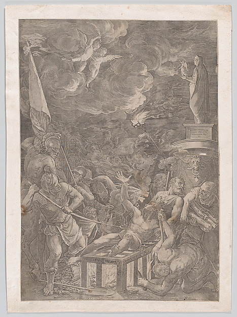 Cornelis Cort, The Martyrdom of St Lawrence