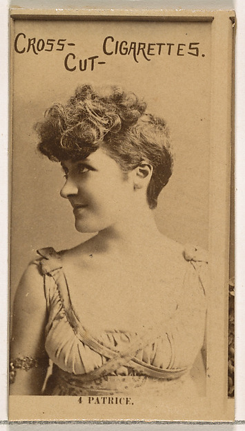 W. Duke, Sons & Co., Card Number 4, Patrice, from the Actors and Actresses series (N145-2) issued by Duke Sons & Co. to promote Cross Cut Cigarettes