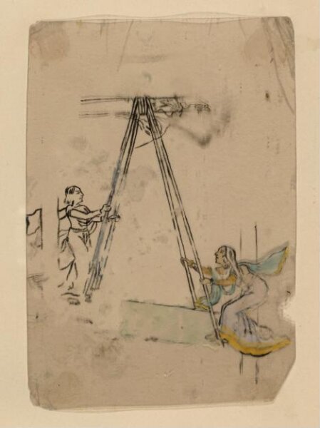 Unknown, One of forty-five drawings of Muharram scenes, occupations, festivals and ceremonies.