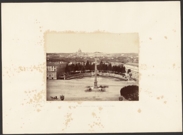 Giorgio Sommer, The Place del Popolo, from Monte Pincio, Rome