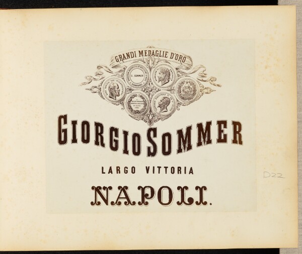 Giorgio Sommer, Title Page: Giorgio Sommer, Largo Vittoria, Napoli