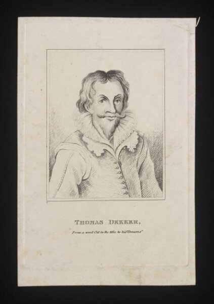 Unknown, Thomas Dekker, from a woodcut in the title to his "Dreams"