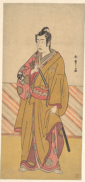 Katsukawa Shunshō　勝川春章, The Actor Bando Mitsugorō I as one of the Conen Otoko or Five Kyokaku