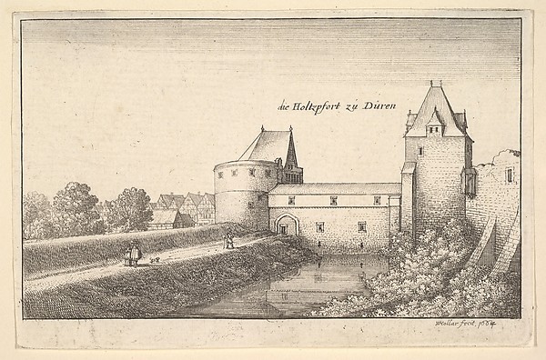 Wenceslaus Hollar, Fortified gate at Düren, from "European Views"