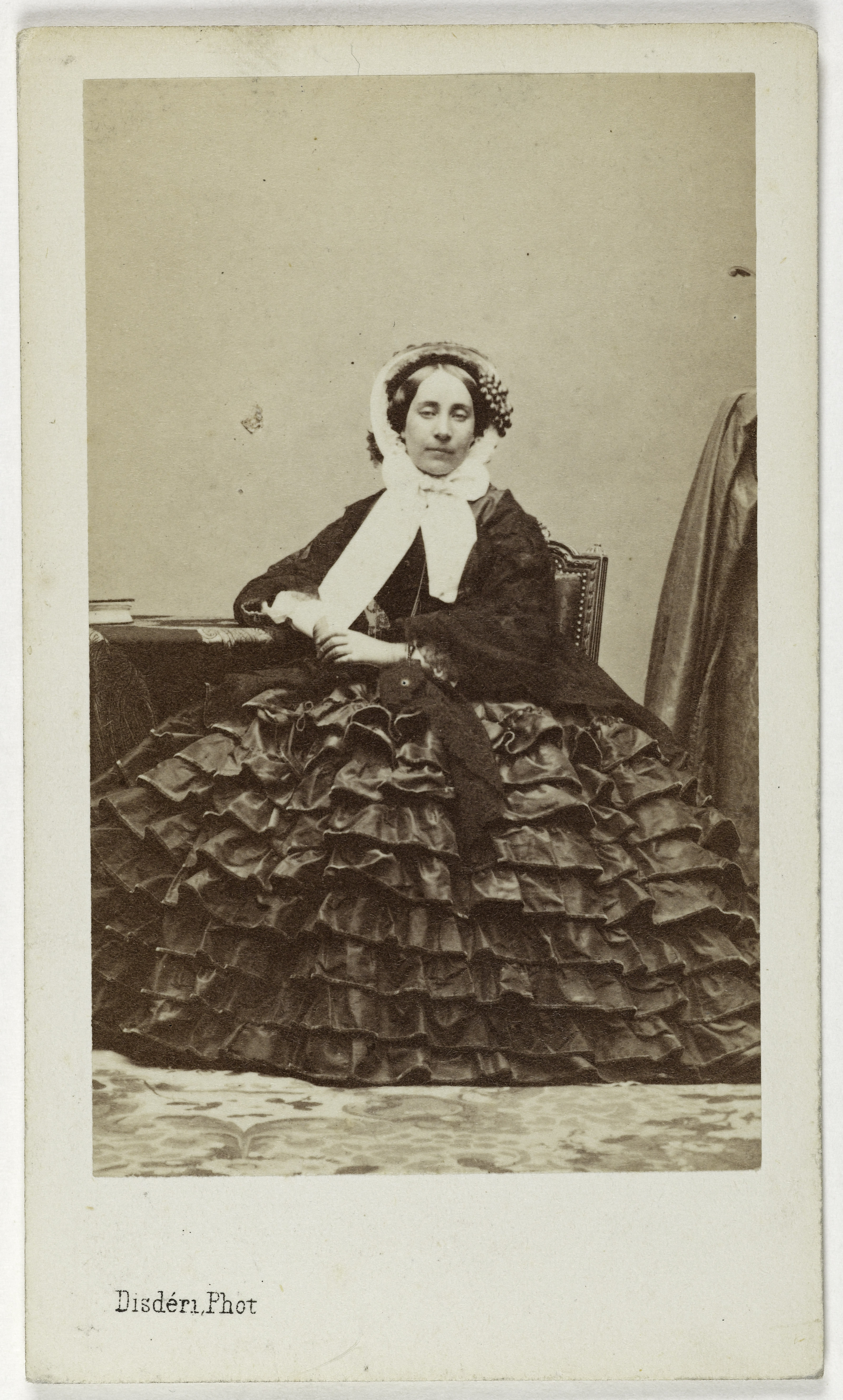 André-Adolphe-Eugène Disdéri, Portrait de Lablache de Mery ou Marie Joséphine de Méric, (soprano), (1801-1877), (chanteuse lyrique)
