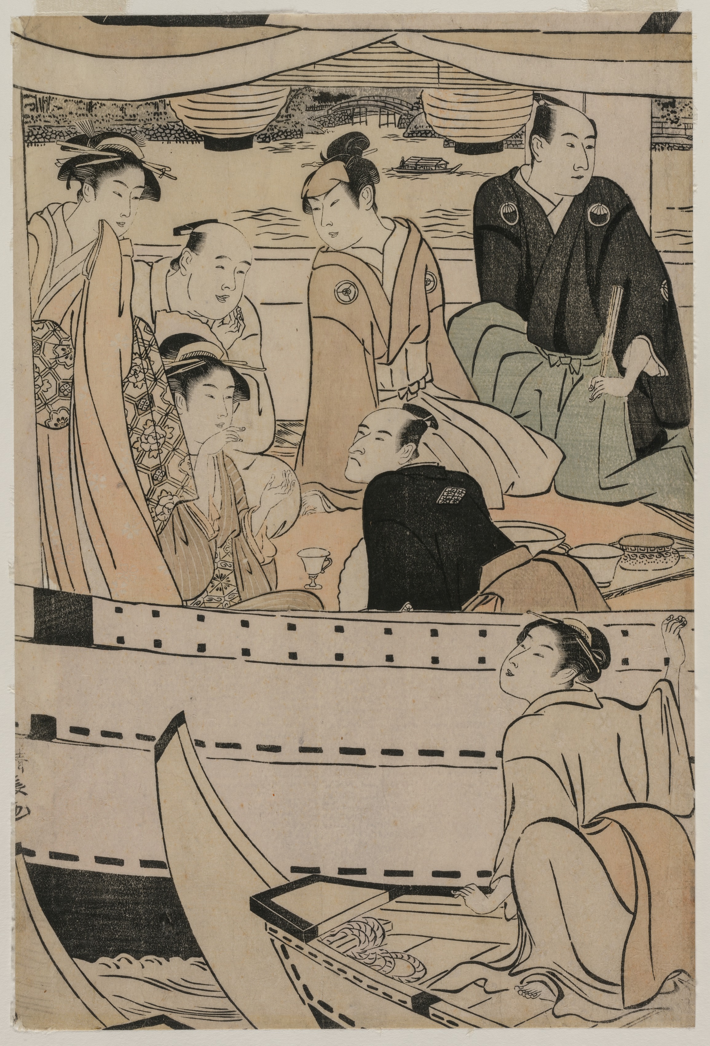 Torii Kiyonaga, Boating Party on the Sumida River