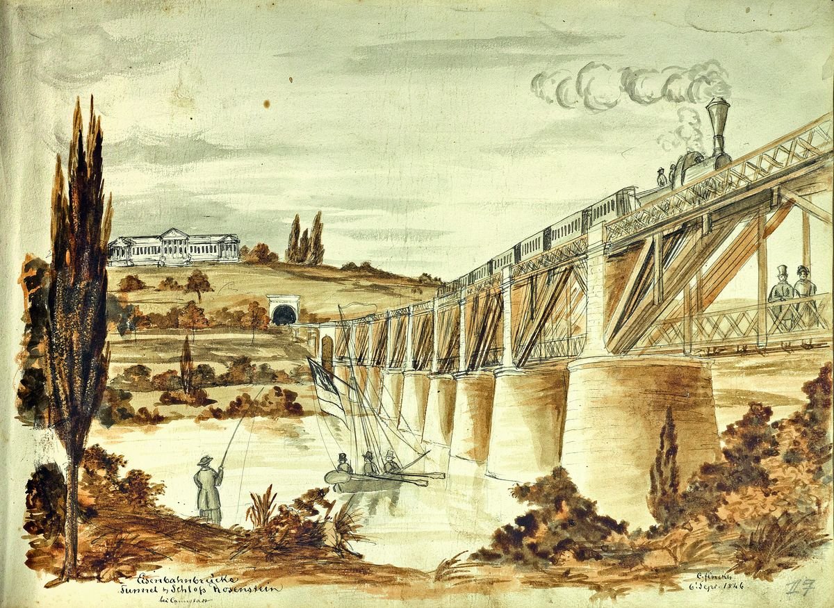 Carl Wilhelm Finckh, Eisenbahnbrücke in Cannstatt