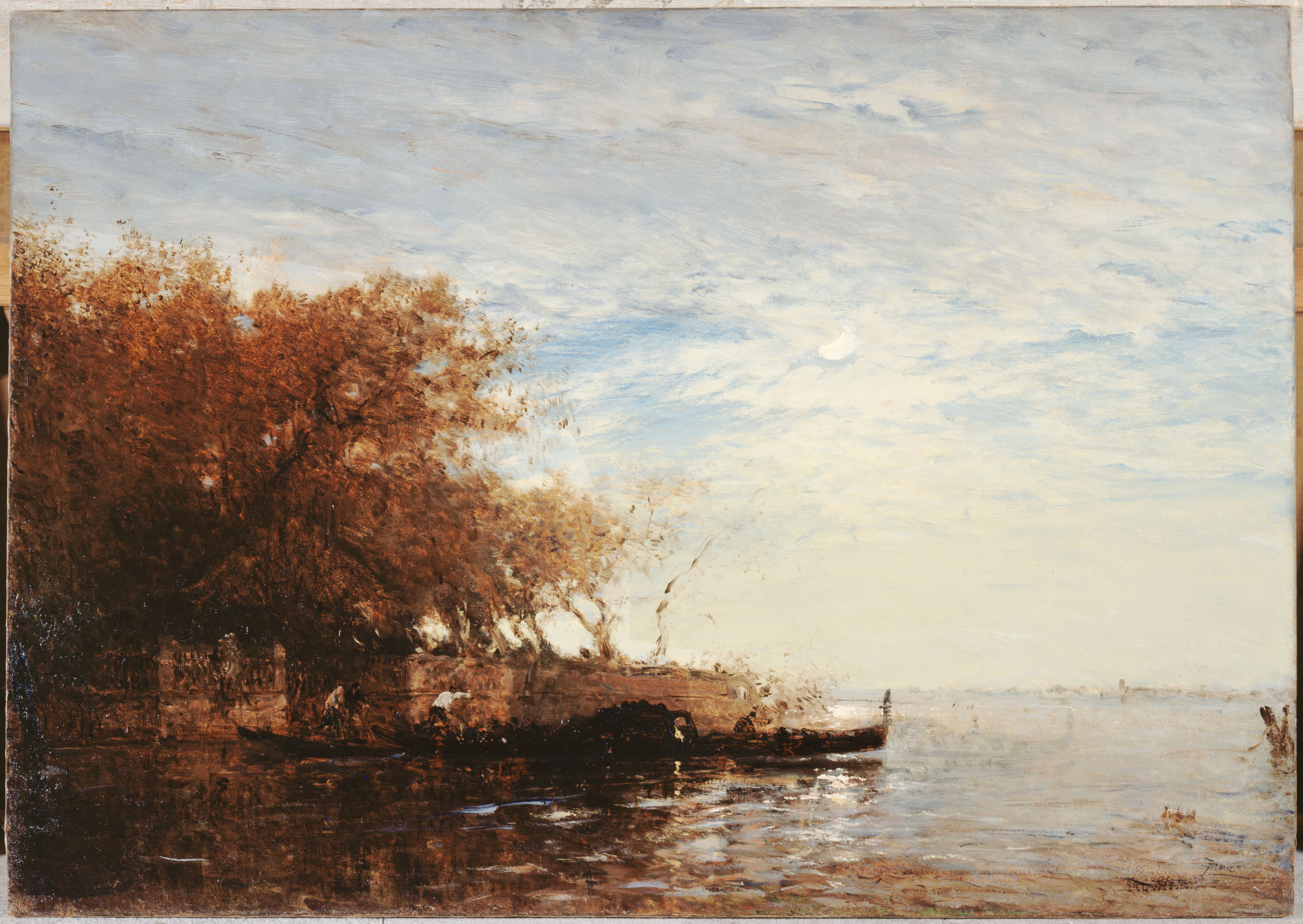 Félix Ziem, Venise, le Jardin français au clair de lune