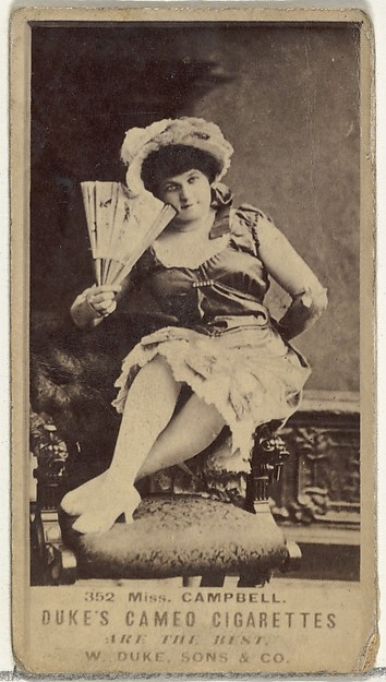 W. Duke, Sons & Co., Card Number 352, Miss Campbell, from the Actors and Actresses series (N145-5) issued by Duke Sons & Co. to promote Cameo Cigarettes
