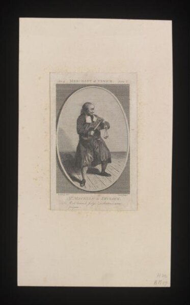 Unknown, Mr. Macklin in Shylock