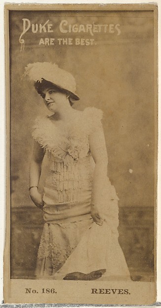 W. Duke, Sons & Co., Card Number 186, Miss Reeves, from the Actors and Actresses series (N145-6) issued by Duke Sons & Co. to promote Duke Cigarettes