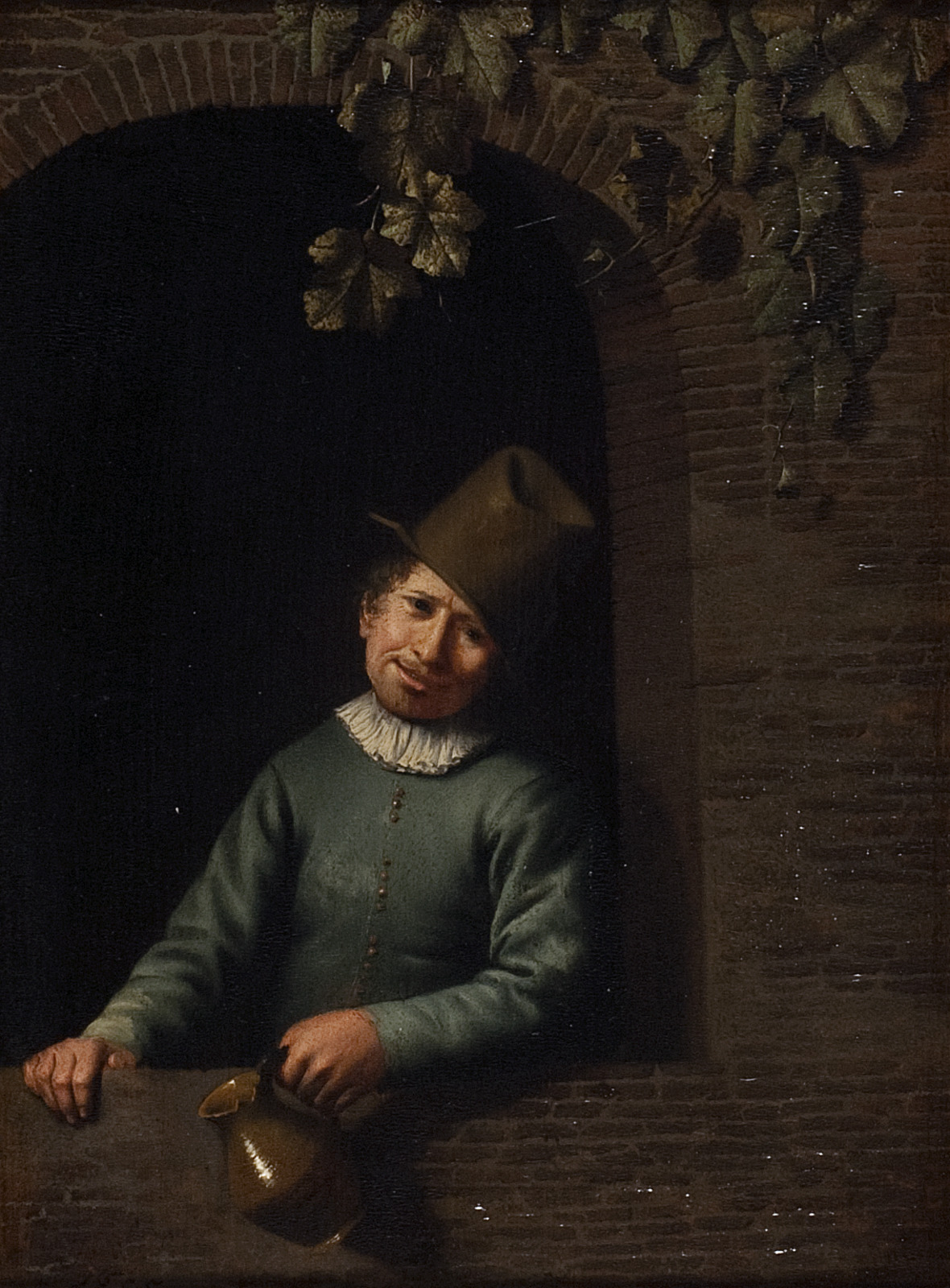 Jan Olis, man at window