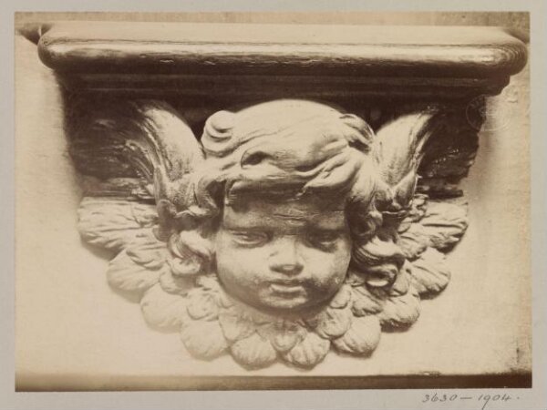 Atget, Jean-Eugène-Auguste, Church of SS Gervais et Protais, Miserere Seat (Cherub's head), XVI Century, Paris, France