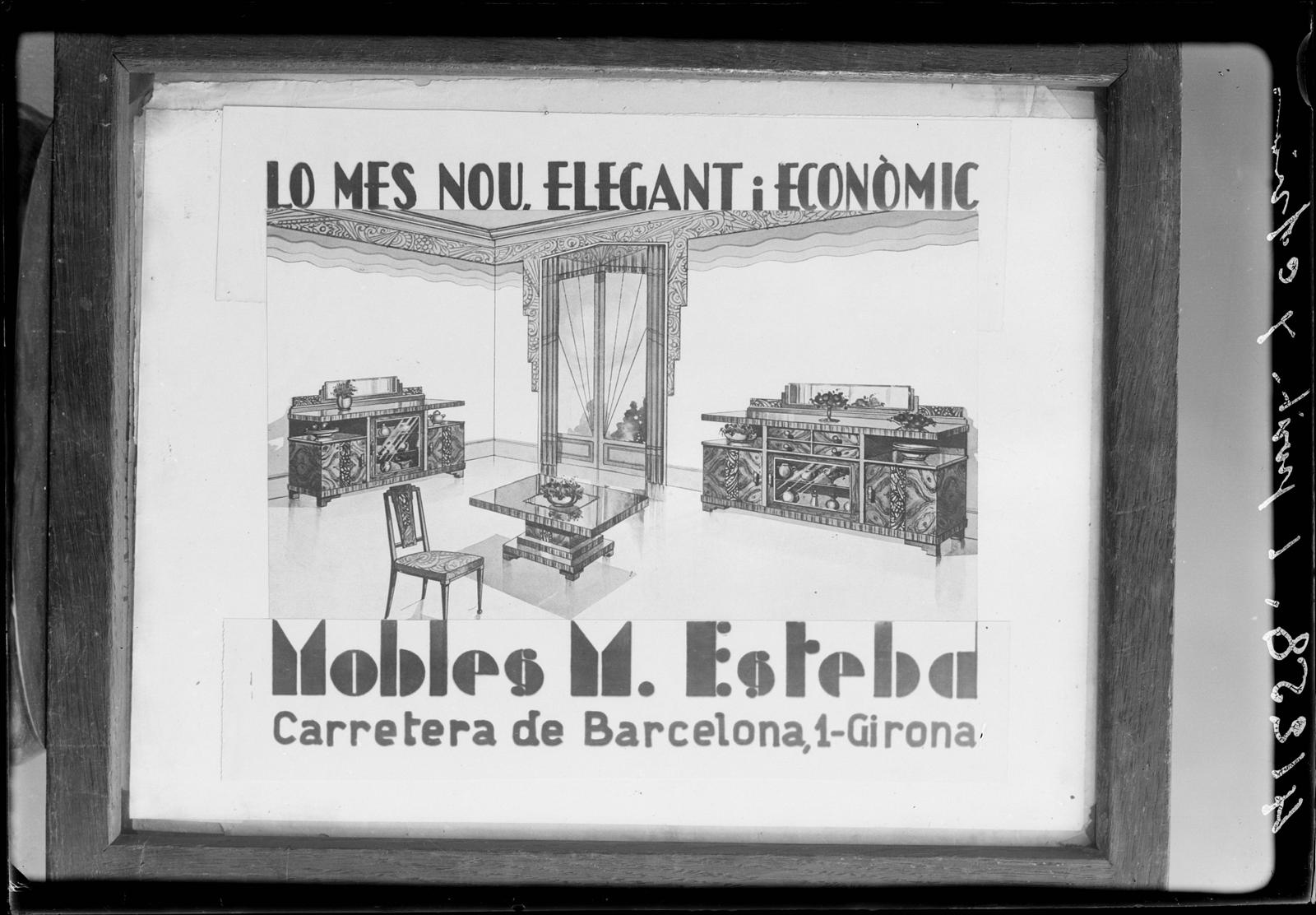 Desconegut, [Cartell publicitari de Mobles Esteba]