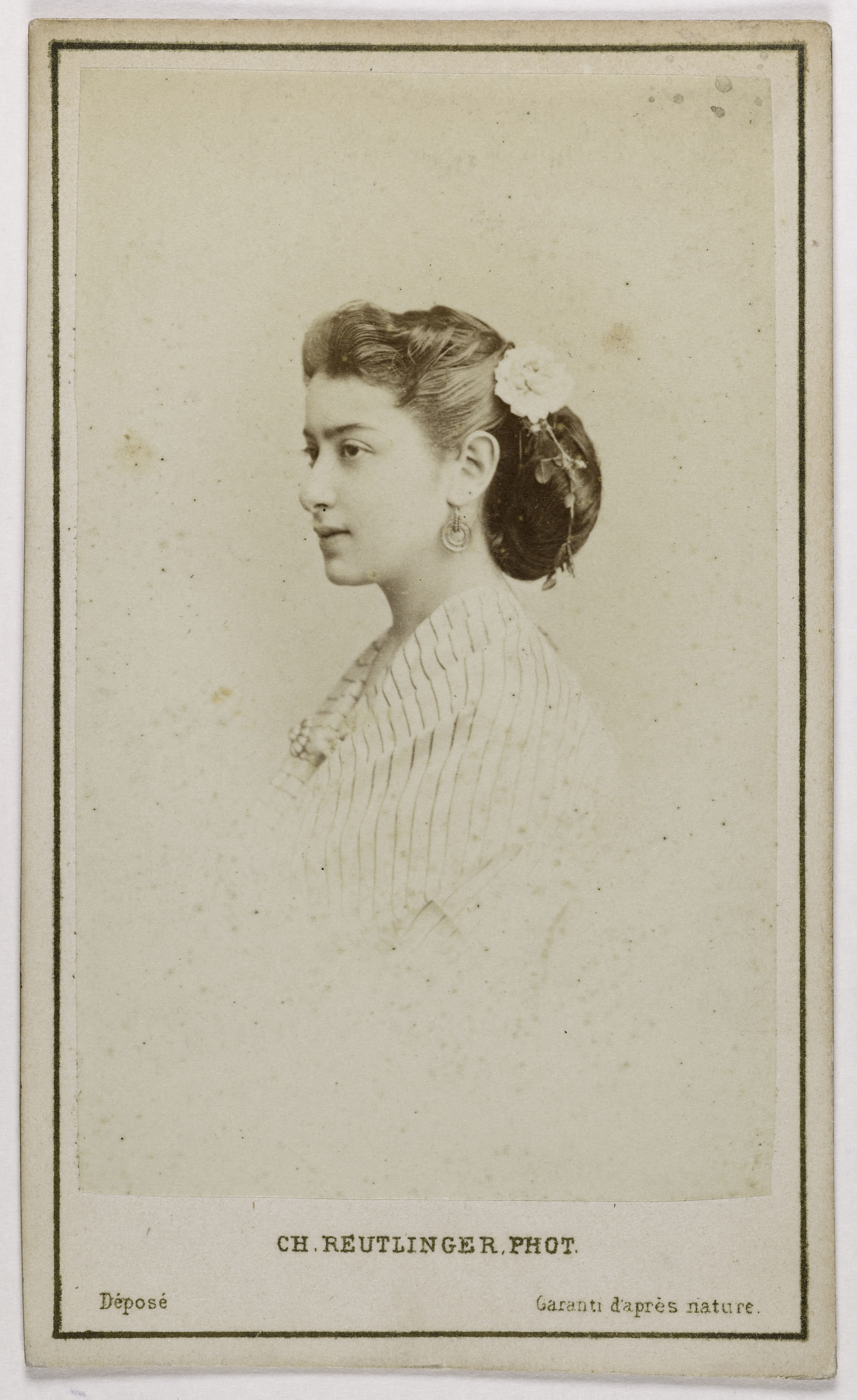 Charles Reutlinger, Portrait de Marie Bloch (actrice au théâtre de la porte Saint-Martin et du Gymnase)