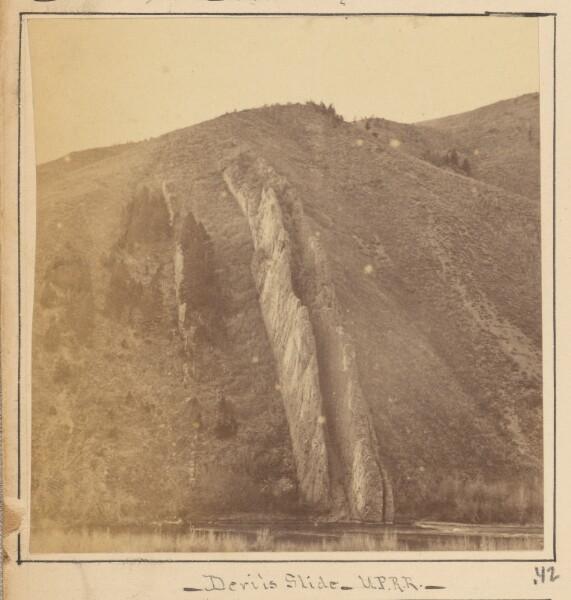 Carleton Watkins, The Devil’s Slide, Weber Canyon, Utah Territory