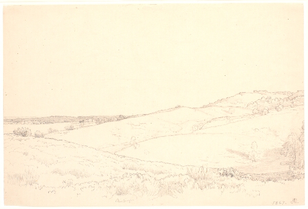 P.C. Skovgaard, Bakket landskab ved Himmelbjerget.