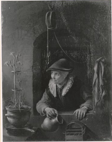Gerrit Dou, Woman with a Jug in a Window