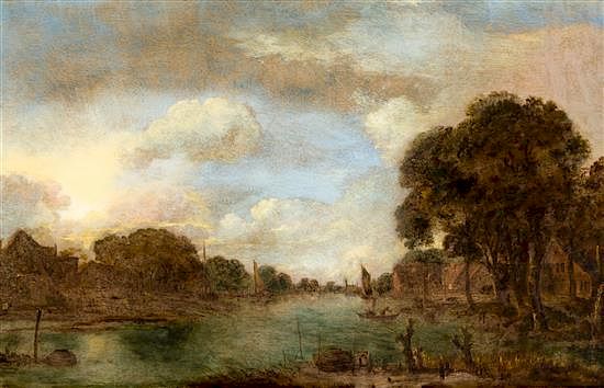 Aert van der Neer, A River Scene
