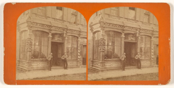Unknown, [Exterior view of J.D. Hidler's Ale store]