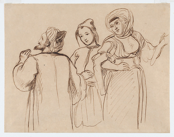 Eugène Delacroix, Three Arab Figures