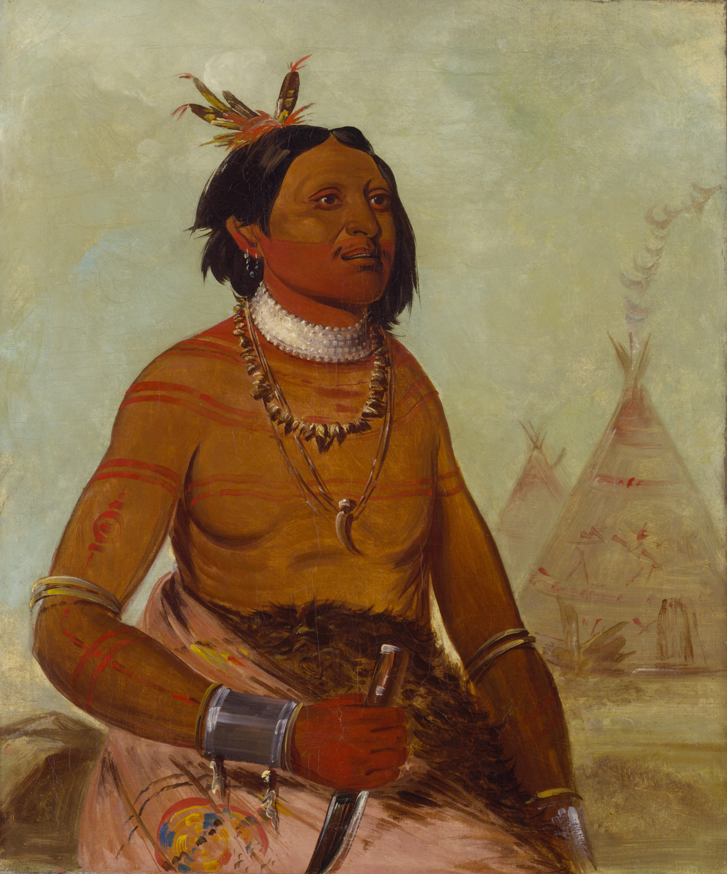 George Catlin, Quáy-hám-kay, Stone Shell, a Brave