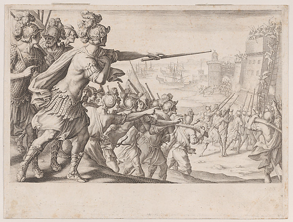 Jacques Callot, Prise de la Ville de Bone (Capture of the City of Bonne), from "La Vie de Ferdinand Ier de Médicis série appelée aussi Les Batailles des Médicis" (The Life of Ferdinand I de'Medici also called The Medici Battles)