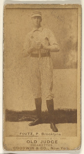 Goodwin & Company, Foutz, Pitcher, Brooklyn Bridegrooms, from the Old Judge series (N172) for Old Judge Cigarettes