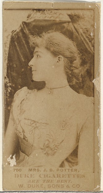W. Duke, Sons & Co., Card Number 750, Mrs. James Brown Potter, from the Actors and Actresses series (N145-7) issued by Duke Sons & Co. to promote Duke Cigarettes