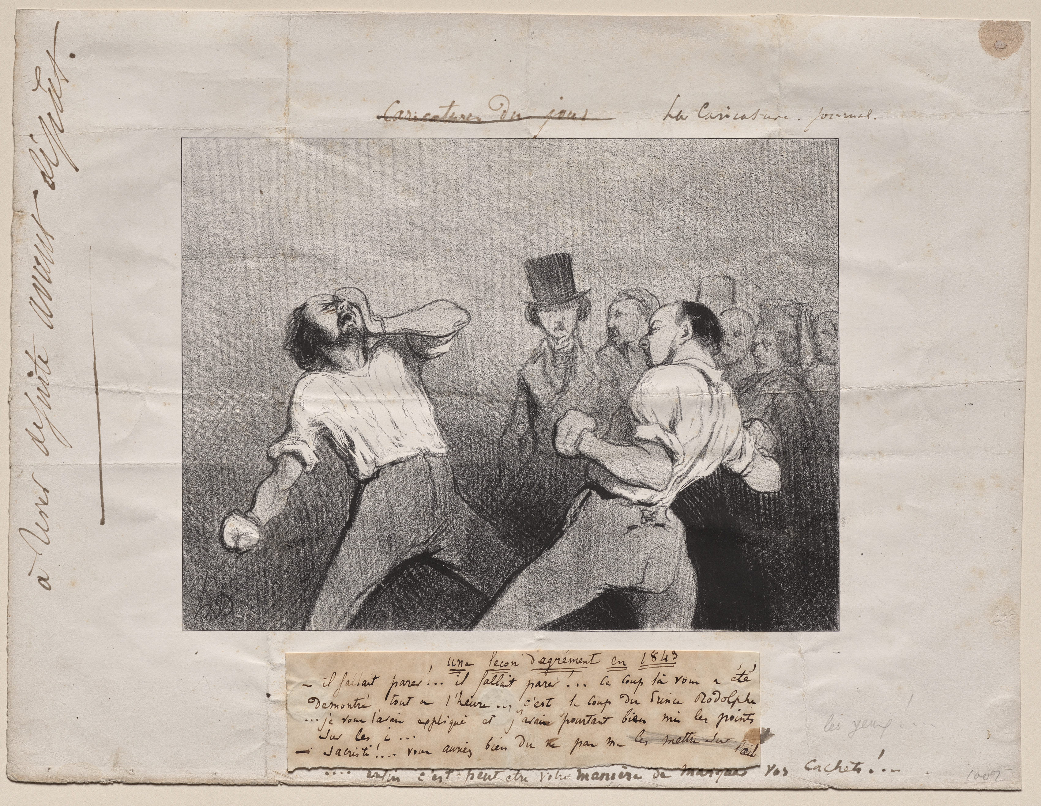 Honoré Daumier, Lesson in Understanding in 1843