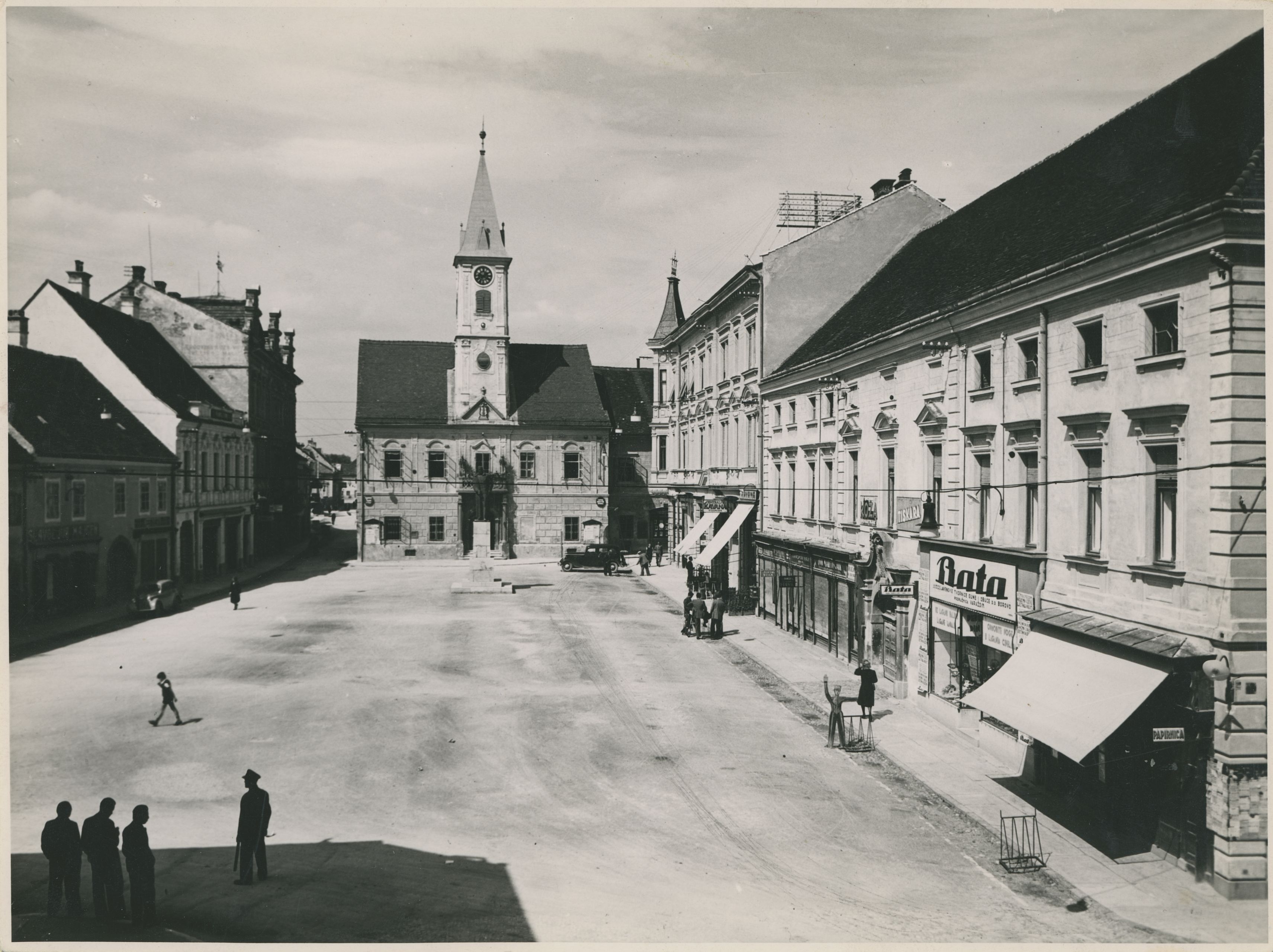 neutvrđen autor, Varaždin - glavni trg, gradska vijećnica