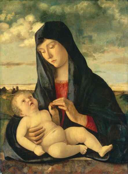 Giovanni Bellini, Madonna and Child in a Landscape