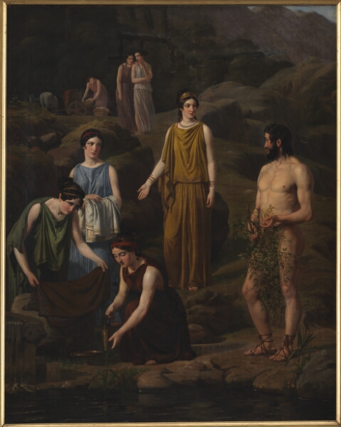 Wilhelm Marstrand, Nausikaa bringer den skibbrudne Odysseus klæder