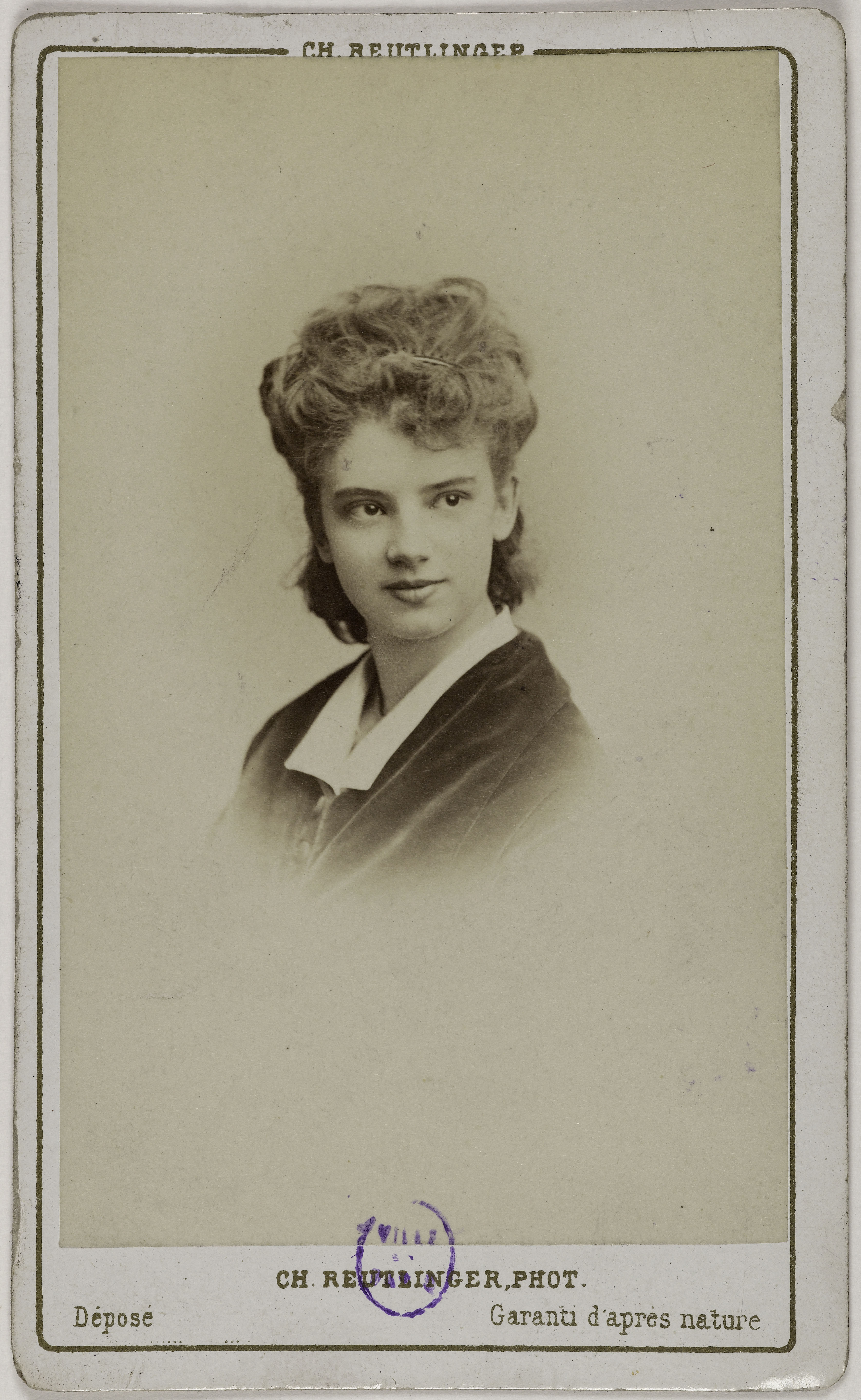 Charles Reutlinger, Portrait de Sophie Croizette (épouse du banquier américain Jacques Stern) (1847-1901), (actrice à la Comédie française)