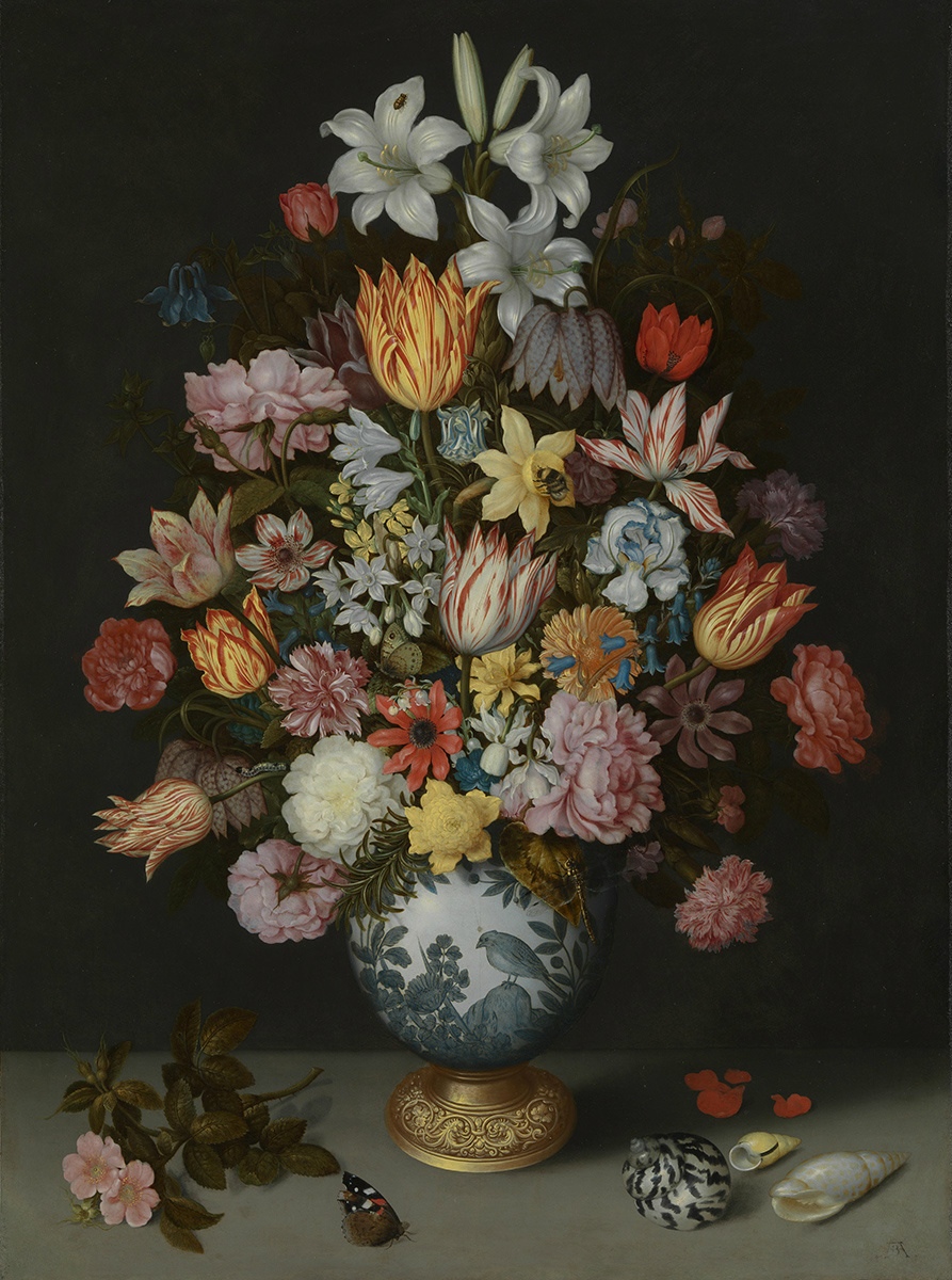 Ambrosius Bosschaert, Flowers in a Glass Vase