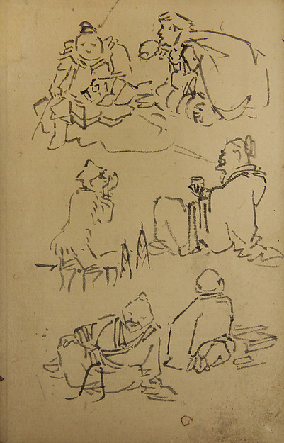 Kawanabe Kyōsai 河鍋暁斎, Sketches of East Asian Legendary Figures